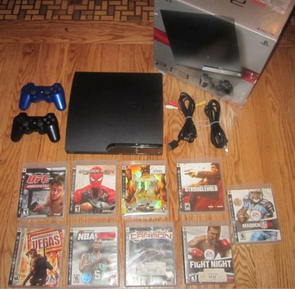 playstation 3 met 2 controllers en 9 spellen computer hardware .